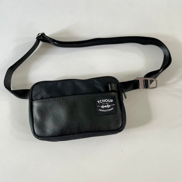 Fanny Pack Slim Black Leather