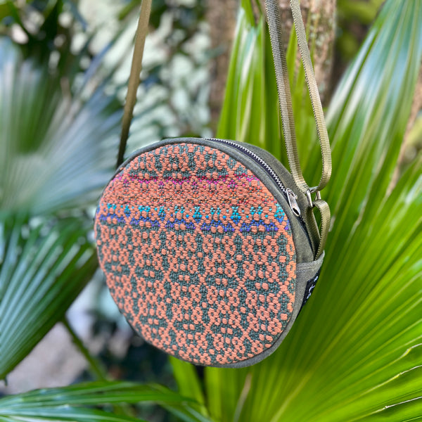 Le Tour Purse Olive w/ Rainbow Clay Woven