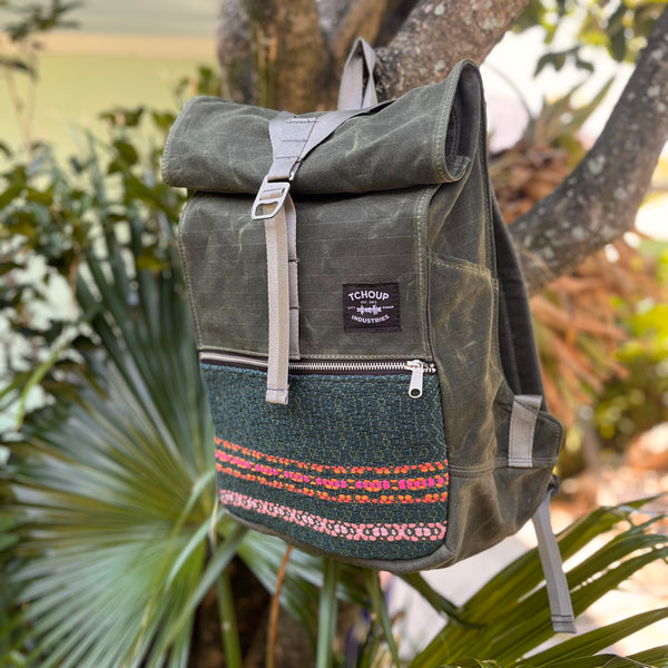 Roulez Pack Olive w/ Spring Fields Woven Pocket