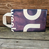 SAMPLE SALE Recycled Banner Zip Pouch RED + BLUE