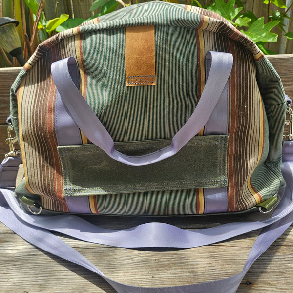 SAMPLE SALE Elisha Duffel w/ Stripes