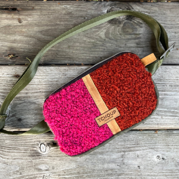 Fanny Pack Slim w/ Hot Pink-Terracotta Wooly