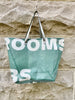Recycled Banner Tote - Green Text 03