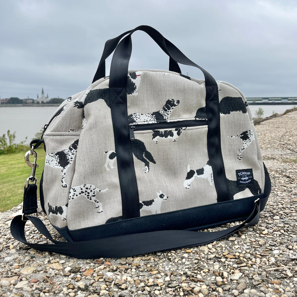 Elisha Duffel w/ Dogs