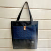 Simple Tote Black w/ Blue Woven