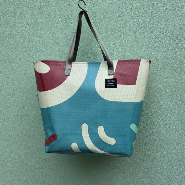 Recycled Banner Tote - Bubble03