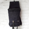 Flap Pack Black Waxed Canvas