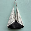 Linen Fling Tote - Square Grid w/ Graphite