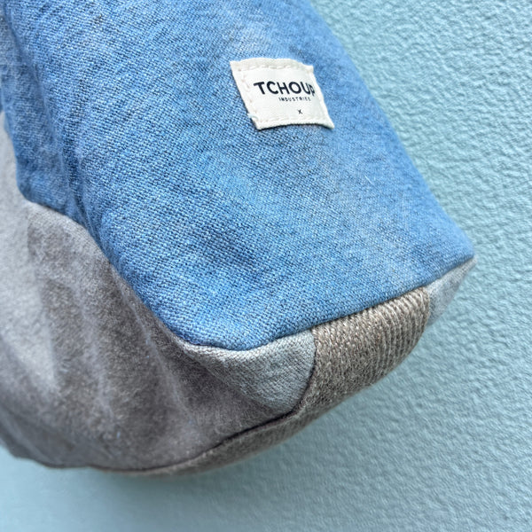 Linen Fling Tote - Indigo w/ Natural