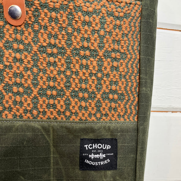 Simple Tote Olive w/ Clay Woven