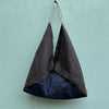 Linen Fling Tote - Graphite w/ Navy