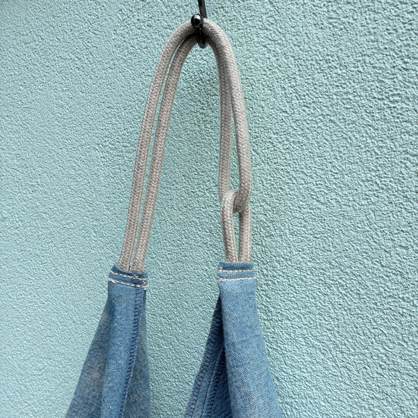 Linen Fling Tote - Indigo w/ Natural