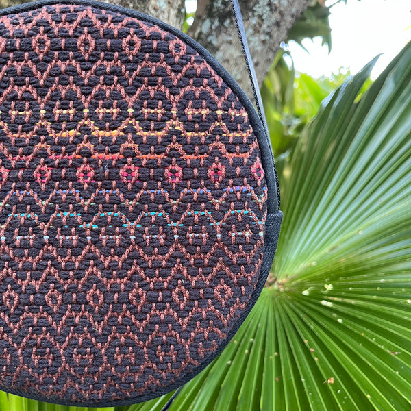 Le Tour Purse Black w/ Hopeful Rainbow Woven