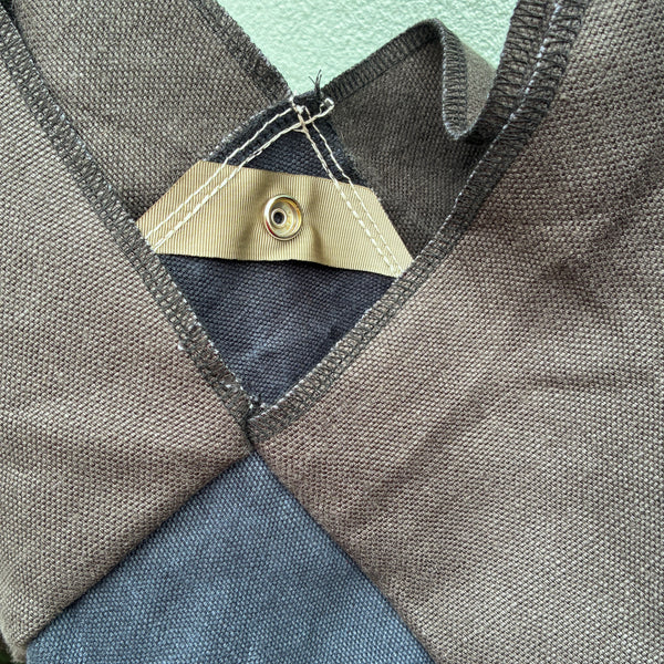 Linen Fling Tote - Graphite w/ Navy