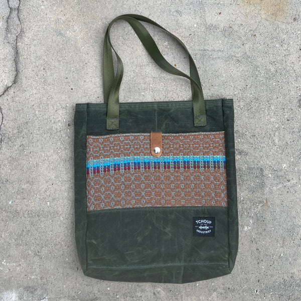 Simple Tote Olive w/ Earth Woven