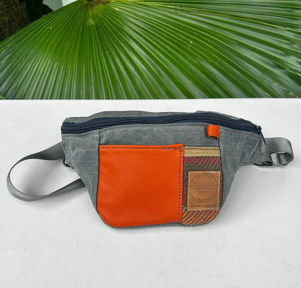 SAMPLE SALE Fanny Pack Leather w/ Woven