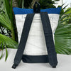 SAMPLE SALE Flap Pack Sail + Blue Pinstripe