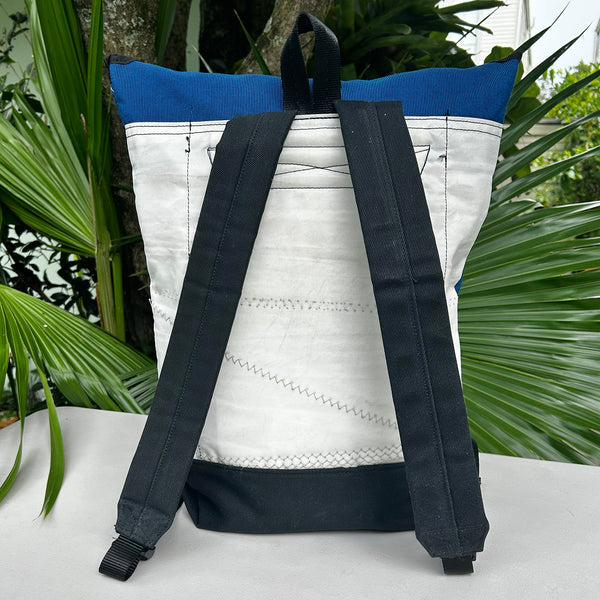 SAMPLE SALE Flap Pack Sail + Blue Pinstripe