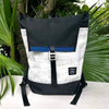 SAMPLE SALE Flap Pack Sail + Blue Pinstripe