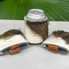 SAMPLE SALE Insulated Drink Holder Wool w/ Nutria