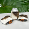 SAMPLE SALE Insulated Drink Holder Wool w/ Nutria