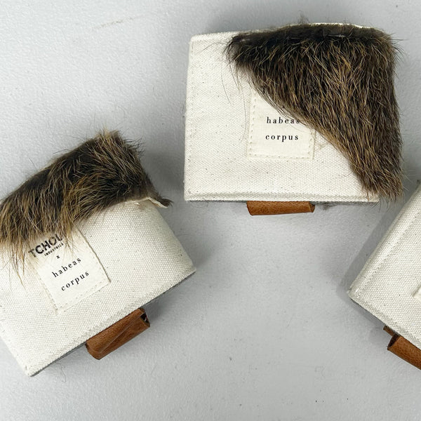 SAMPLE SALE Insulated Drink Holder Wool w/ Nutria