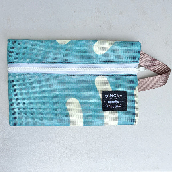 SAMPLE SALE Recycled Mesh Banner Zip Pouch