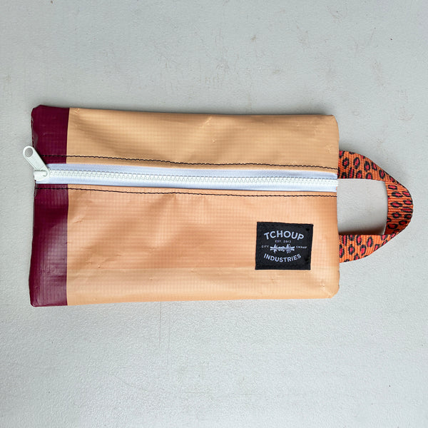 SAMPLE SALE Recycled Banner Zip Pouch BRIGHT