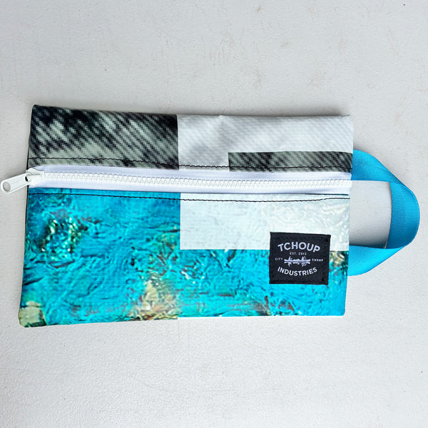 SAMPLE SALE Recycled Banner Zip Pouch BRIGHT