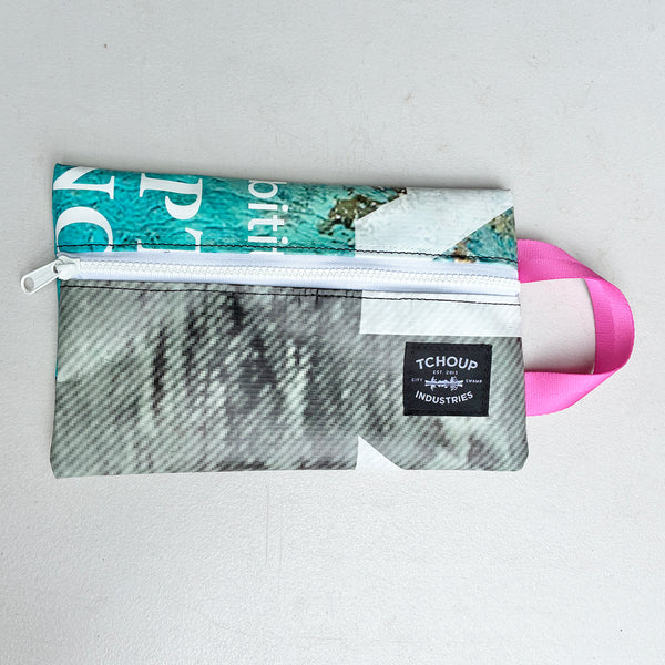 SAMPLE SALE Recycled Banner Zip Pouch BRIGHT