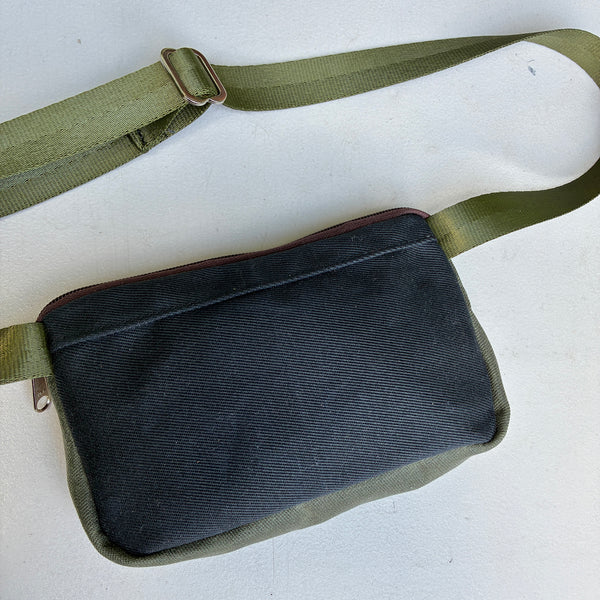 SAMPLE SALE Fanny Pack Slim w/ Leaf Leather