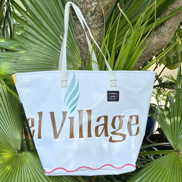 SAMPLE SALE Recycled Banner Totes