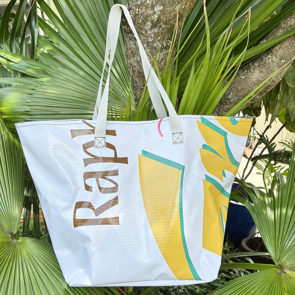 SAMPLE SALE Recycled Banner Totes