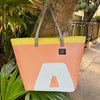 SAMPLE SALE Mesh Banner Tote PEACH 01