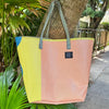 SAMPLE SALE Mesh Banner Tote PEACH 03
