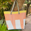 SAMPLE SALE Mesh Banner Tote PEACH 03