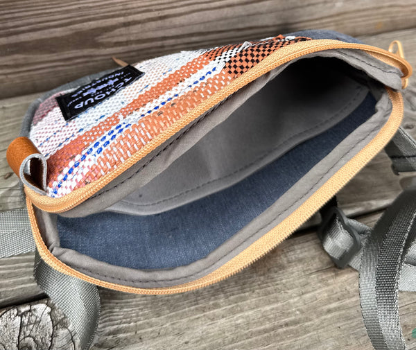 SAMPLE SALE Fanny Pack Slim Denim Sunbrella