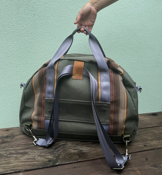 SAMPLE SALE Elisha Duffel w/ Stripes