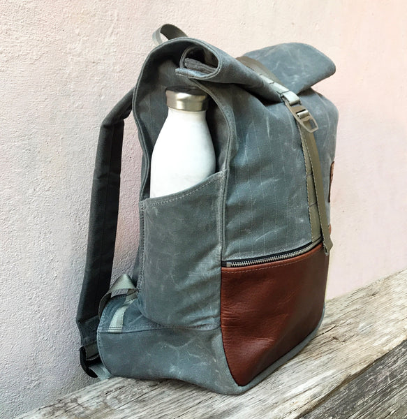 Roulez Pack Charcoal w/ Rich Brown Leather