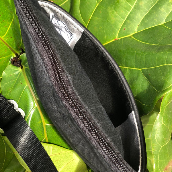 The Escobar Black Faux Leather Fanny Pack Bum Bag